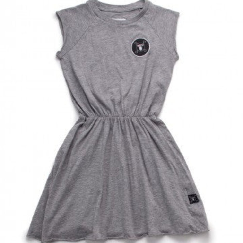 nununu Sleeveless Soft Dress Patch A Line Swing Elastic Waist